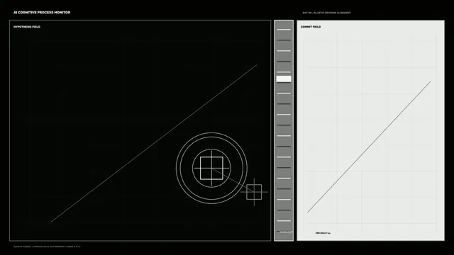 Monochrome cognitive process interface with grid geometry — interface wallpaper at 3840x2160