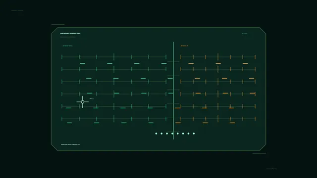 Neon checkpoint grid on a dark green field — interface wallpaper at 3840x2160