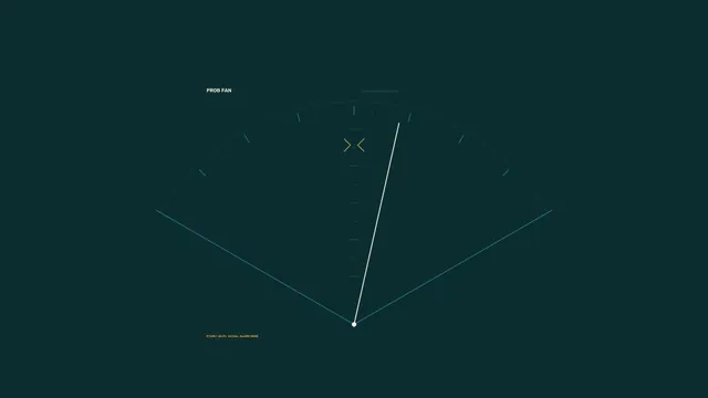 Minimal radar arc with a single pale needle — radar wallpaper at 3840x2160