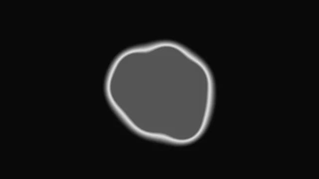 Luminous contour around a quiet grey form — abstract wallpaper at 3840x2160