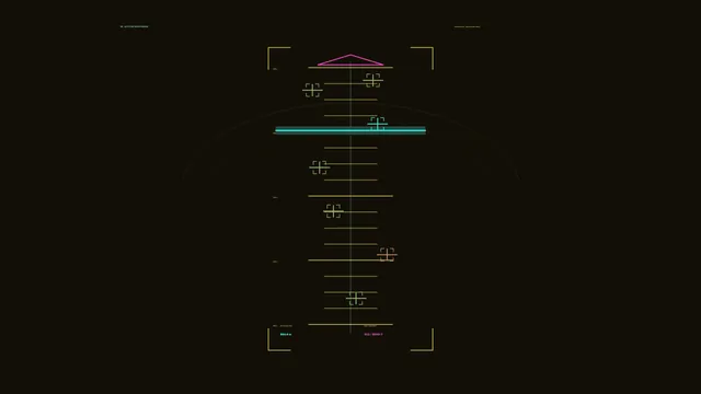 Neon altitude diagram on a dark field — neon diagram wallpaper at 3840x2160