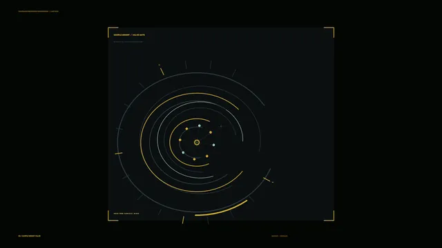 Orbital rings in a dark analytic field — orbital diagram wallpaper at 3840x2160