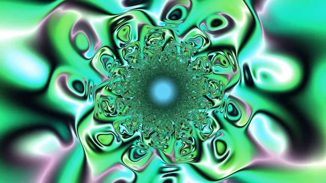 Emerald Spiral with Luminous Central Aperture — abstract wallpaper at 3840x2160