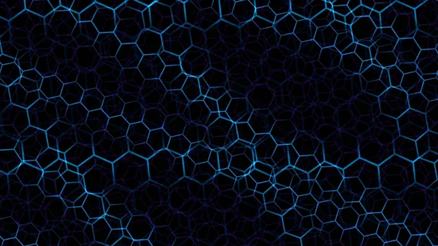 Blue polygon network across a black field — polygon network wallpaper at 3840x2160
