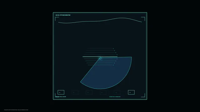 Cyan Attitude Director on a Dark Grid — attitude director wallpaper at 3840x2160