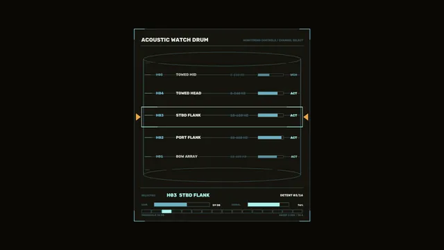 Acoustic watch drum control panel in cyan — acoustic watch drum wallpaper at 3840x2160