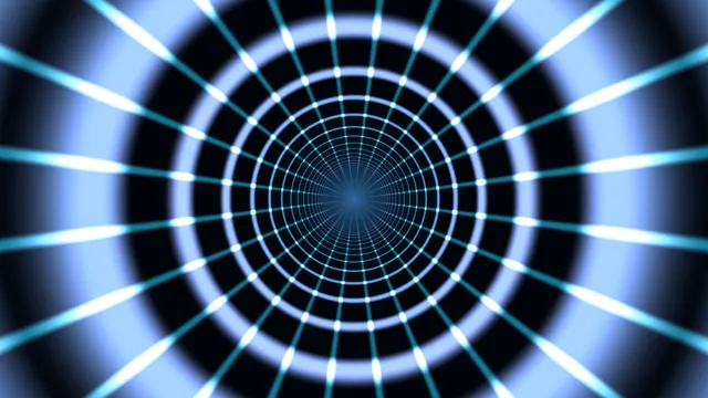 Concentric blue tunnel of light and geometry — tunnel wallpaper at 3840x2160