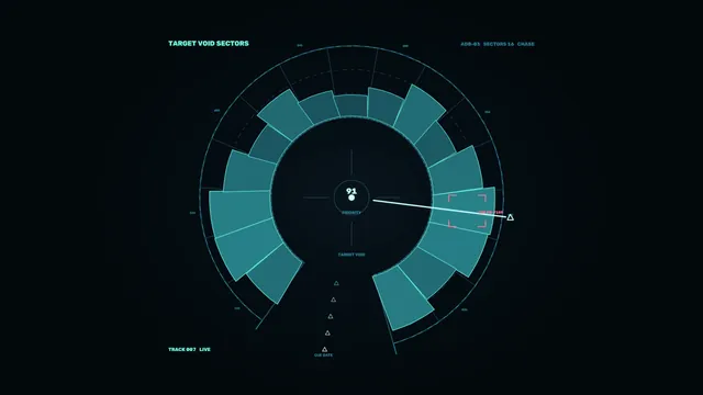 Cyan radial sectors on a dark field — radial diagram wallpaper at 3840x2160