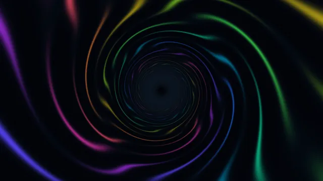 Chromatic spirals in a field of dark space — spiral wallpaper at 3840x2160
