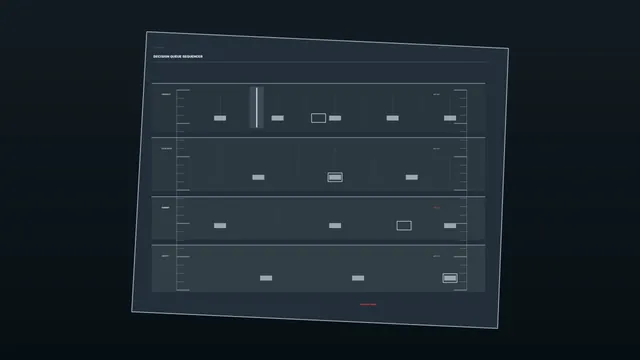Dark decision queue sequencer interface — decision queue wallpaper at 3840x2160