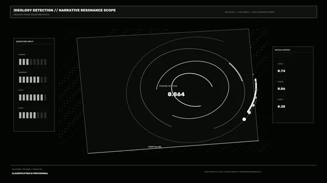 Monochrome Orbital Interface with Signal Rings — orbital interface wallpaper at 3840x2160