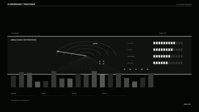 Monochrome anomaly radar with trace routes — anomaly radar wallpaper at 3840x2160