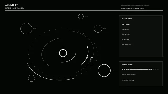 Orbital tracking interface in monochrome lines — orbital interface wallpaper at 3840x2160