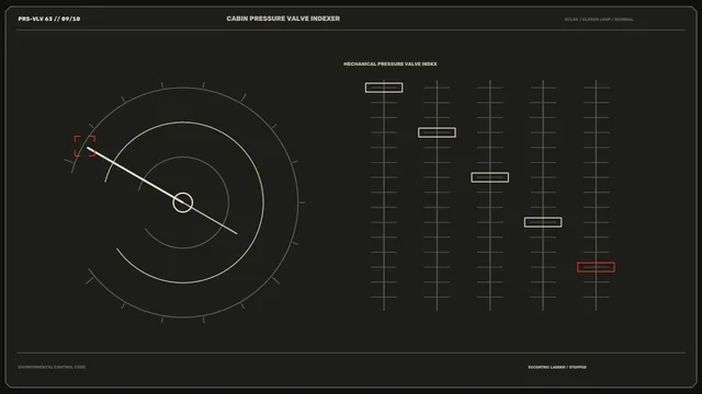 Cabin pressure valve index in dark schematic — technical schematic wallpaper at 3840x2160
