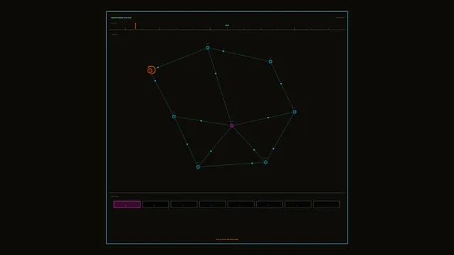 Cyan Node Network on a Black Interface — network diagram wallpaper at 3840x2160