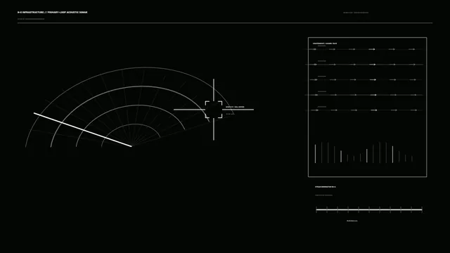 Acoustic sonar diagram in black and white — acoustic sonar wallpaper at 3840x2160
