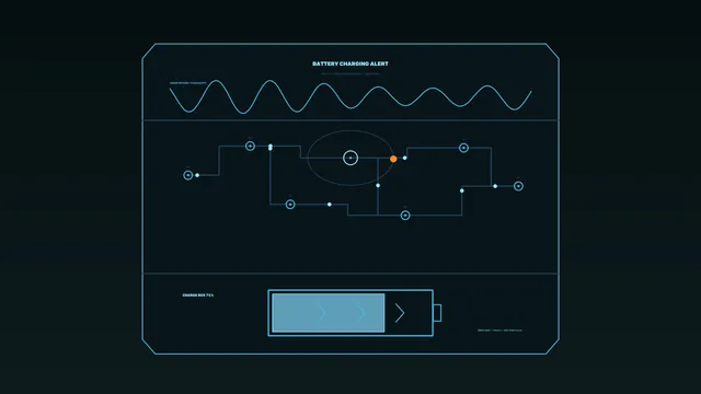 Neon battery charging system diagram — battery charging wallpaper at 3840x2160