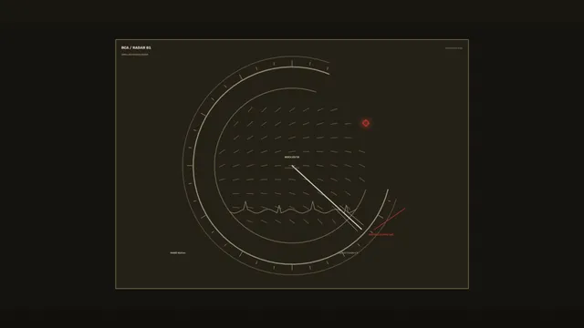 Radar geometry with concentric rings and red signal — radar wallpaper at 3840x2160