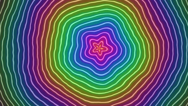 Concentric rainbow contours with a floral center — concentric contours wallpaper at 3840x2160
