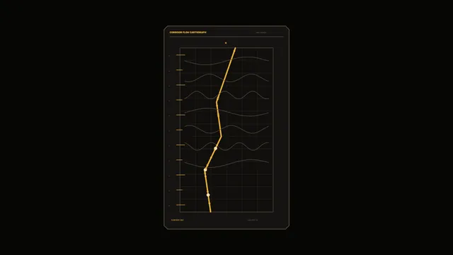 Amber Corridor Flow Chart on Black — flow chart wallpaper at 3840x2160