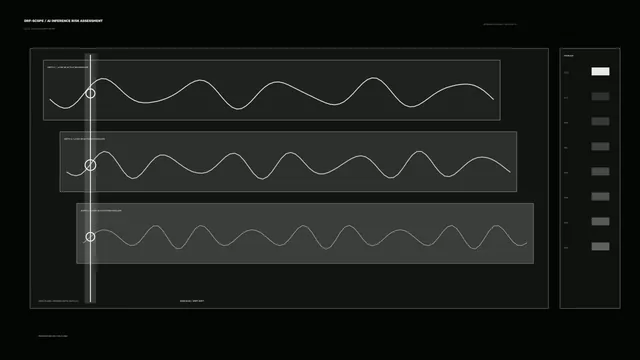 Monochrome waveform research dashboard — waveform wallpaper at 3840x2160