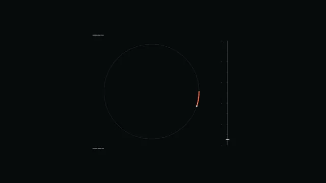 Orbital circle with a red arc on black — orbital circle wallpaper at 3840x2160