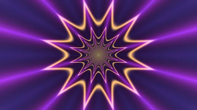 Radiant violet starburst in recursive light — starburst wallpaper at 3840x2160