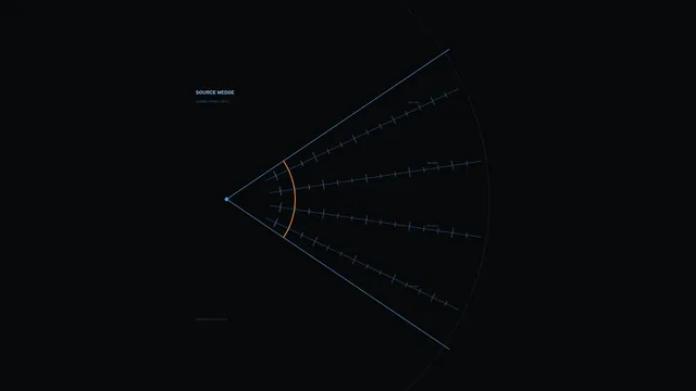 Blue orbital geometry on a dark field — orbital diagram wallpaper at 3840x2160