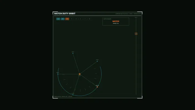 Orbital watch diagram in teal and orange — orbital diagram wallpaper at 3840x2160