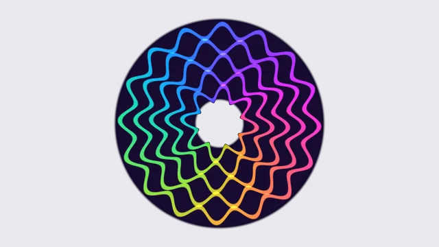Prismatic Waves Around a Dark Circular Centre — neon wallpaper at 3840x2160