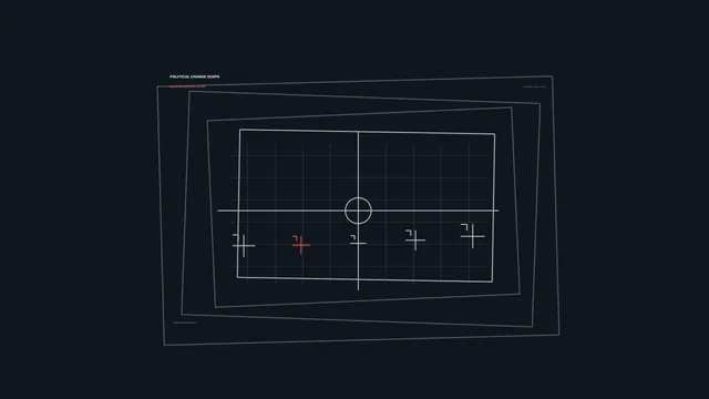 Geometric scope with luminous field markings — geometric scope wallpaper at 3840x2160