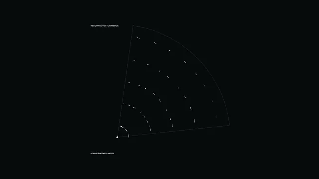 Minimal dark vector wedge with white markers — vector wedge wallpaper at 3840x2160