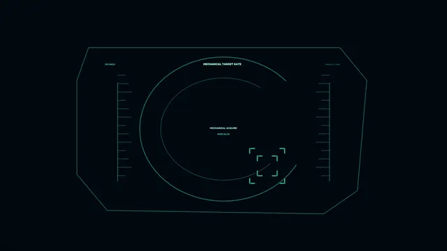 Teal target interface on a dark field — target interface wallpaper at 3840x2160