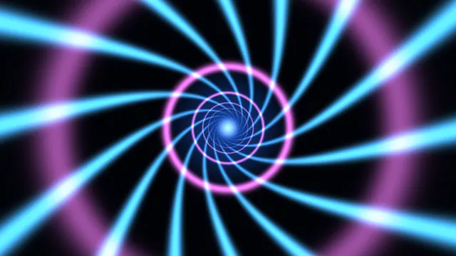 Cyan Spiral with Violet Rings in Black Space — spiral wallpaper at 3840x2160