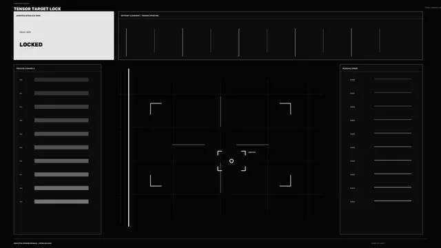 Monochrome Tensor Target Lock Interface — technical interface wallpaper at 3840x2160