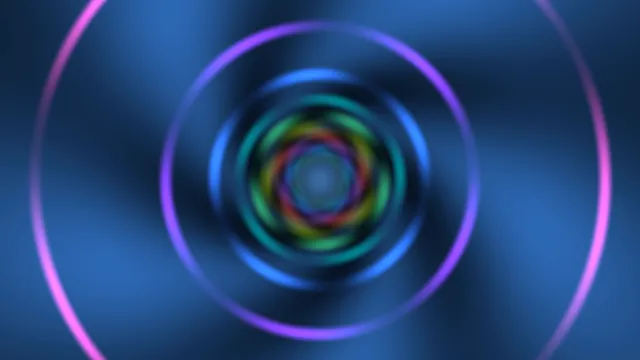 Concentric neon rings in a blue field — concentric rings wallpaper at 3840x2160