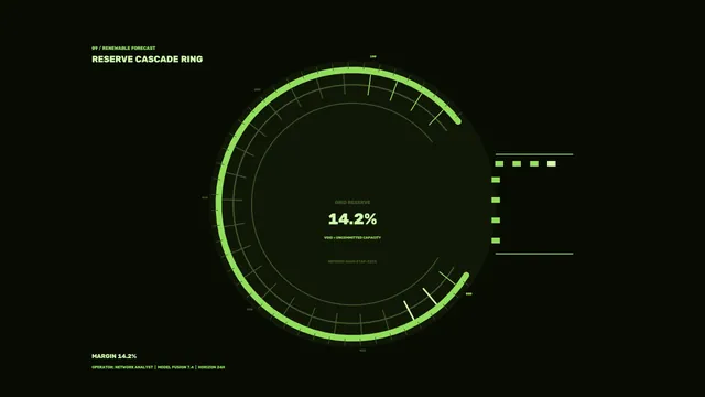 Green reserve cascade ring data display — green wallpaper at 3840x2160