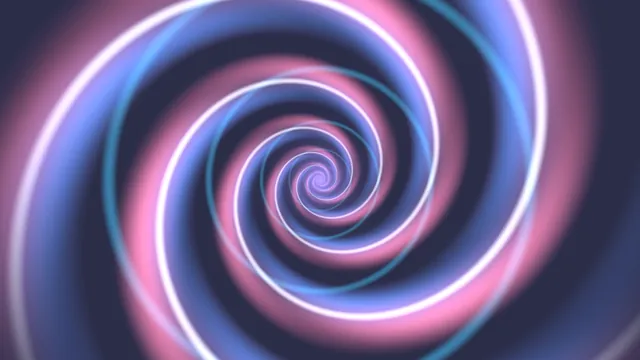 Neon spiral in violet, blue and rose light — spiral wallpaper at 3840x2160
