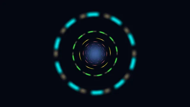 Concentric neon rings in a dark blue void — concentric rings wallpaper at 3840x2160