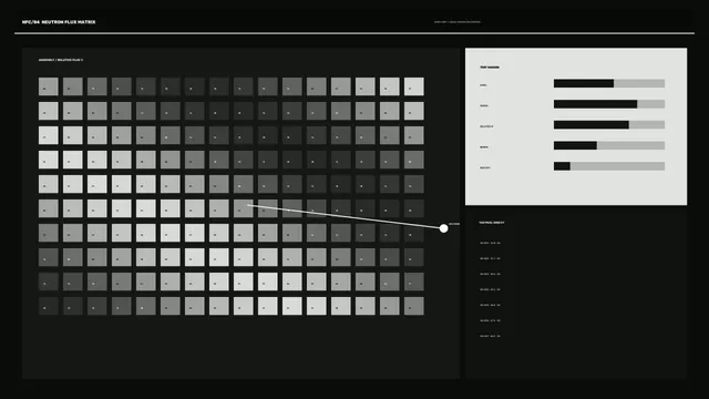 Neutron flux matrix in monochrome grid form — neutron flux wallpaper at 3840x2160