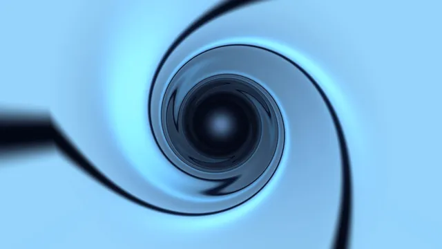Blue spiral form with a dark central aperture — blue spiral wallpaper at 3840x2160