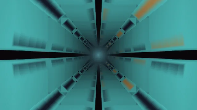Cyan corridor with a dark central axis — cyan wallpaper at 3840x2160