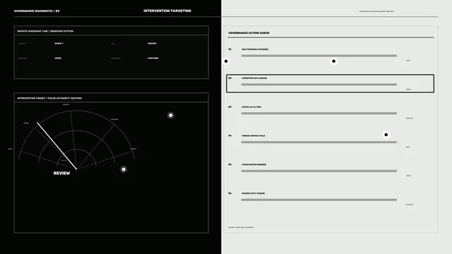 Monochrome Governance Interface with Radar Form — governance interface wallpaper at 3840x2160