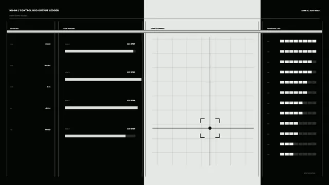 Monochrome Control Grid with Central Alignment — control interface wallpaper at 3840x2160