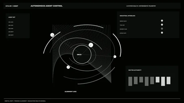 Monochrome orbital control system diagram — orbital diagram wallpaper at 3840x2160