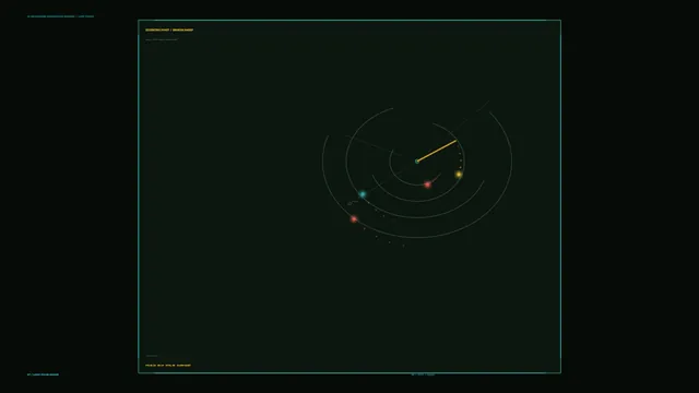Orbital radar diagram with luminous signal points — orbital diagram wallpaper at 3840x2160