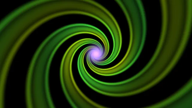 Green spiral with violet luminous center — green spiral wallpaper at 3840x2160