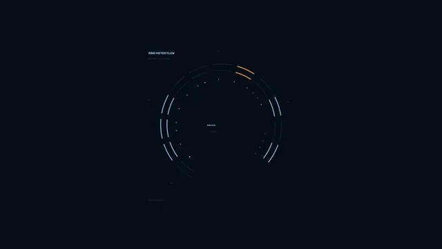 Circular blue ring meter on a dark field — circular meter wallpaper at 3840x2160