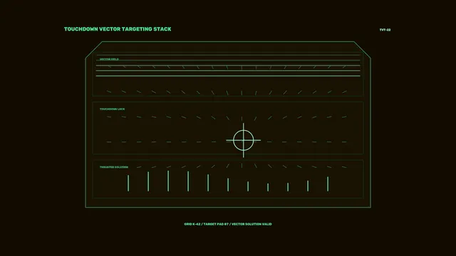 Neon Vector Targeting Diagram on Dark Ground — vector diagram wallpaper at 3840x2160