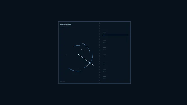 Minimal blue analytics radar on a dark field — analytics radar wallpaper at 3840x2160